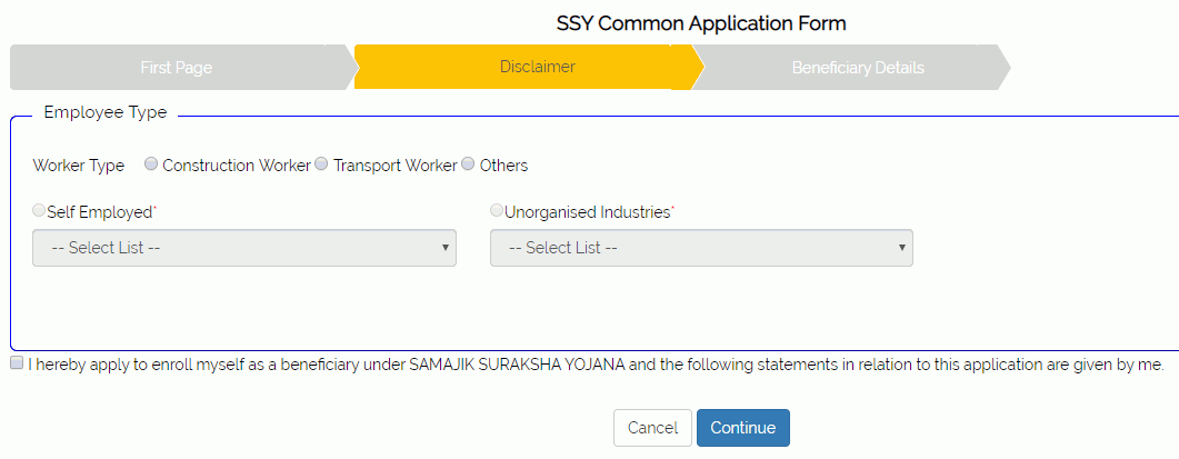 Samajik Suraksha Yojana Online