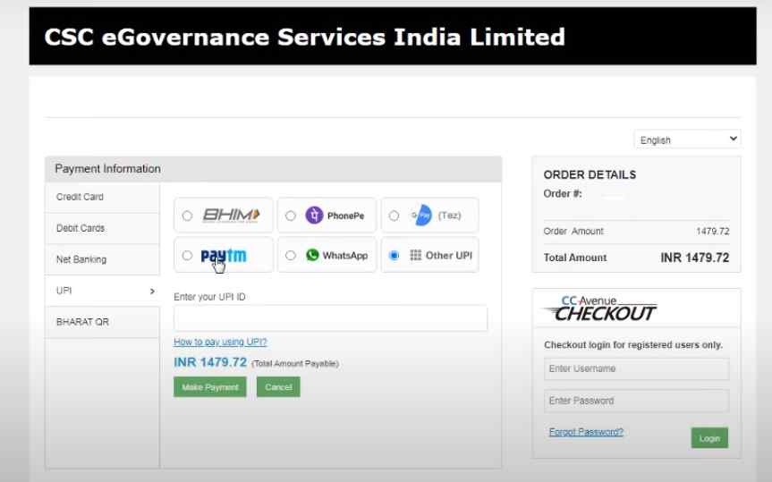 CSC TEC Registration Payment