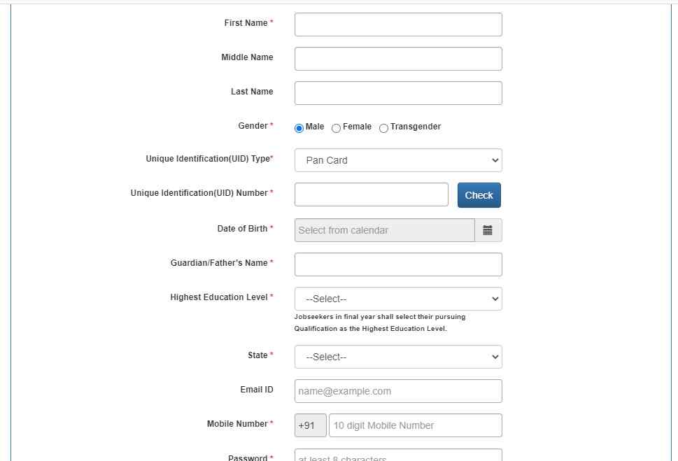 NCS Registration form