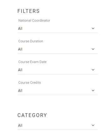 swayam portal filter