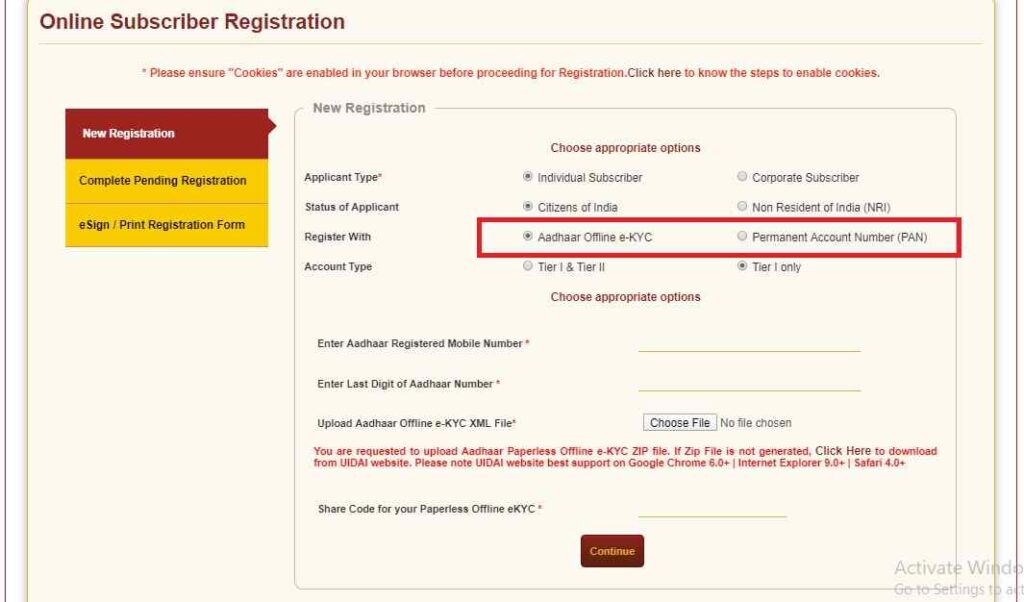 Atal Pension Yojana Application Form