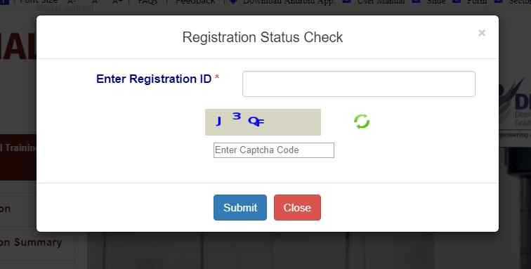 Kaushal Panjee Registration Status Check