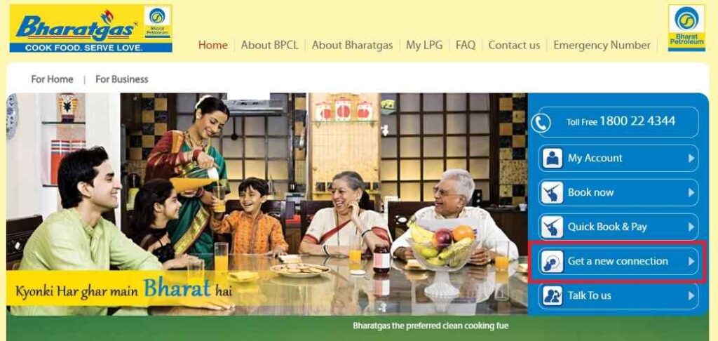 Bharat Gas Connection Online