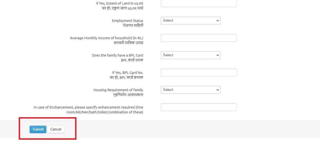 Maharashtra PMAY Registration