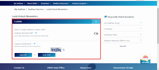 Aadhaar Biometric Unlock