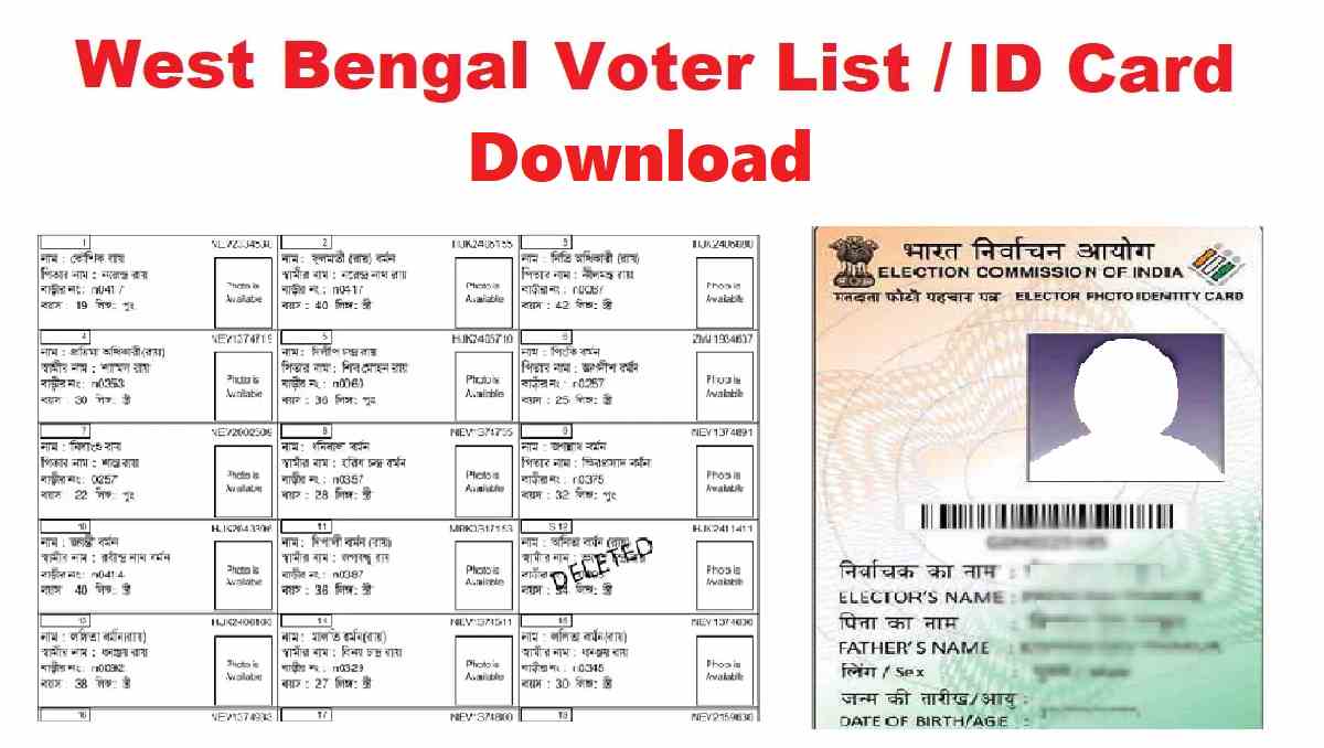 CEO Voter List WB voter id card download