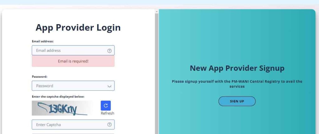 PM-WANI Yojana App Provider Registration