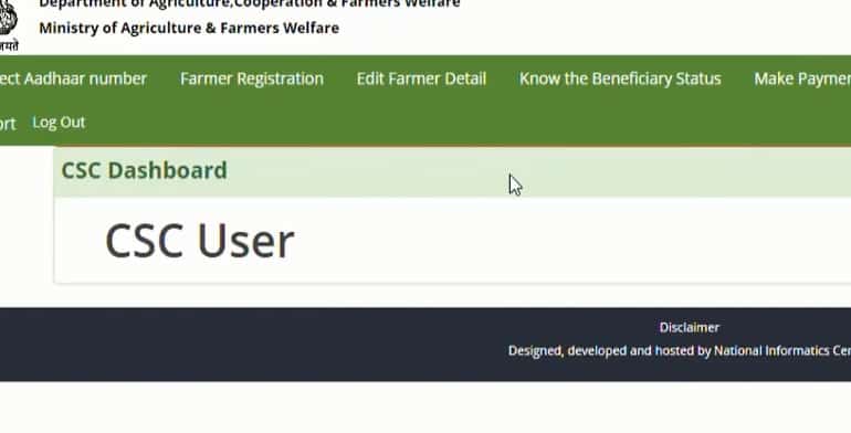 pm kisan csc user