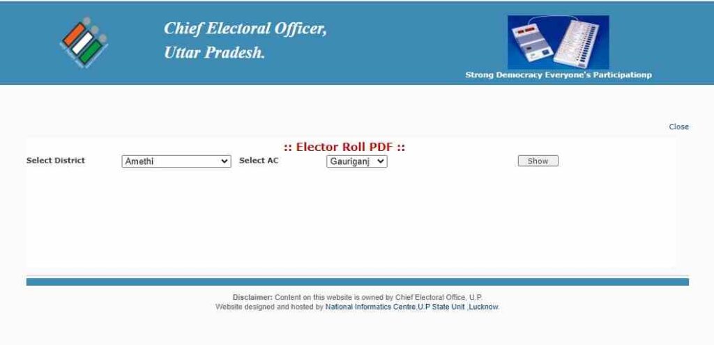 up voter list district wise download